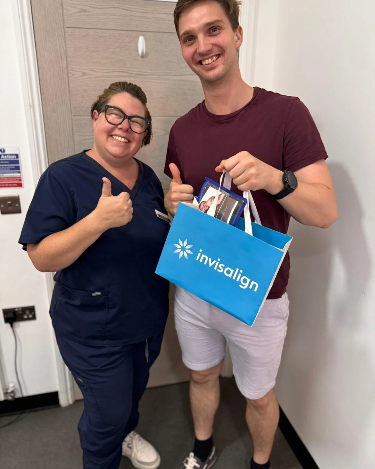 Dental Nurse with Smiling Orthodontic Patient