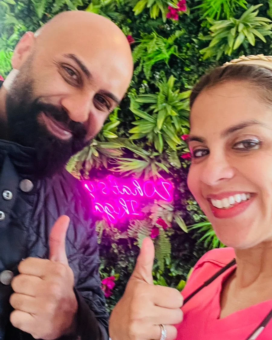 Dr. Aarti Thumbs Up Selfie with Patient