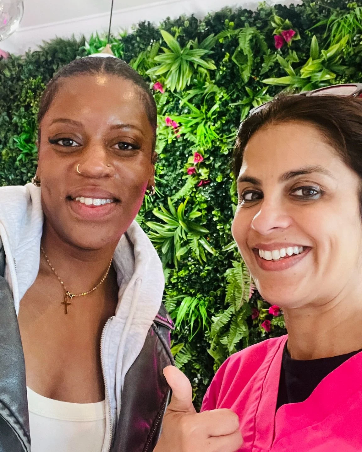 Dr. Aarti Selfie with Aesthetic Dentistry Patient