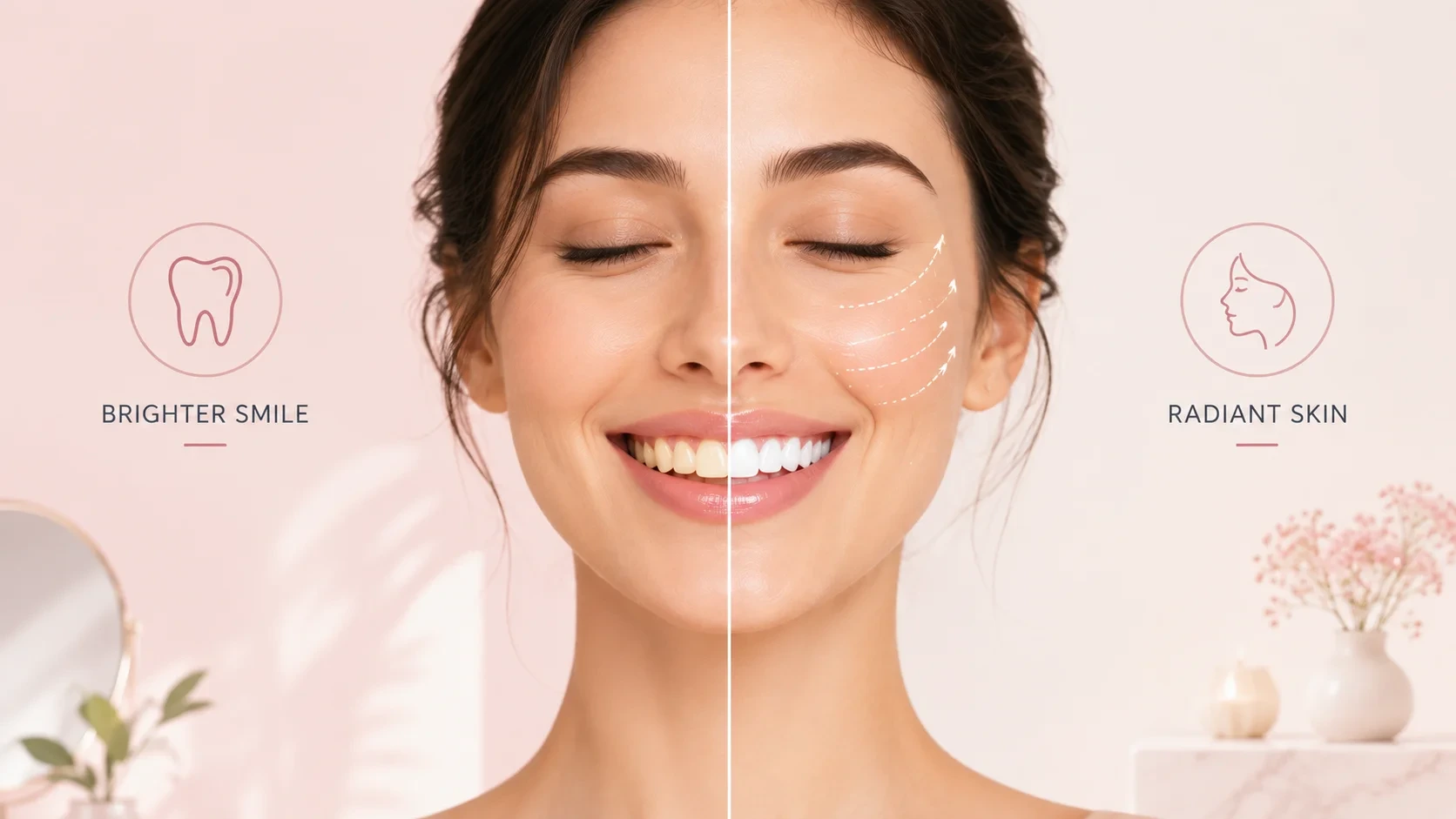 Combining Teeth Whitening & Skin Aesthetics for Facial Balance